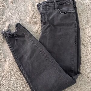 Good American-Women's Black Washed High-Rise Skinny Jeans